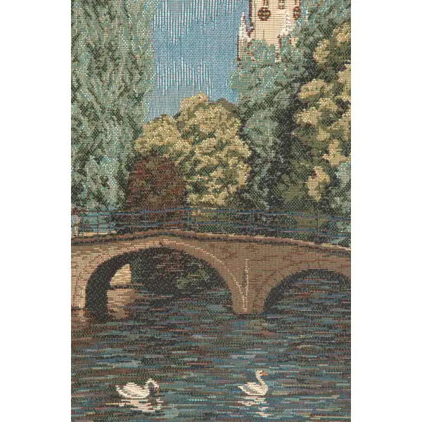 Brugges Riverside with Bridge French Wall Tapestry City & Country Tapestries