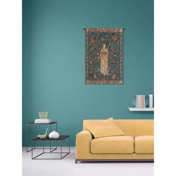 Flora I Belgian Tapestry Wall Hanging Art Tapestry