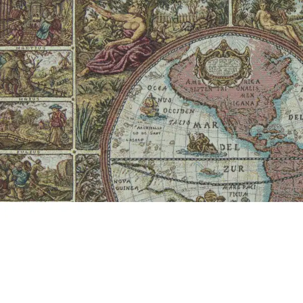 Mappemonde French Tapestry Map Tapestries