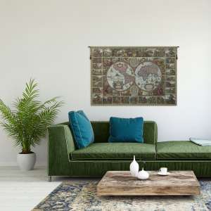 Mappemonde French Tapestry Wall Hanging