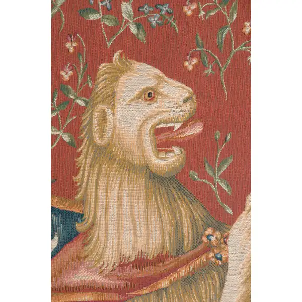 Portiere Lion  French Wall Tapestry Unicorn Tapestries