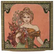 Mucha Spring I Belgian Cushion Cover | Close Up 1