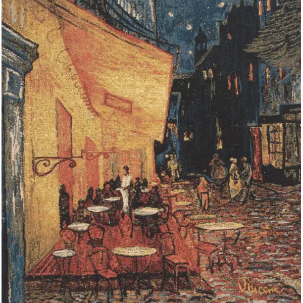Cafe Terrace at Night Belgian Cushion Cover Famous Places