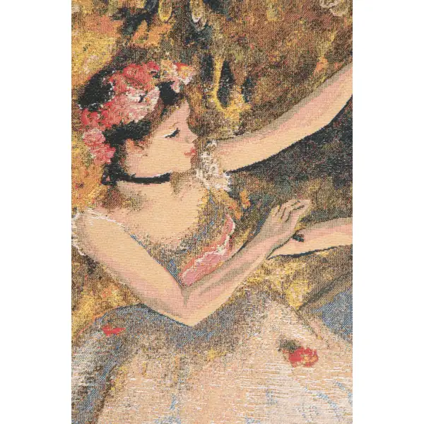 Two Dancers On Stage by Degas Belgian Tapestry Wall Hanging Music & Dance Tapestries
