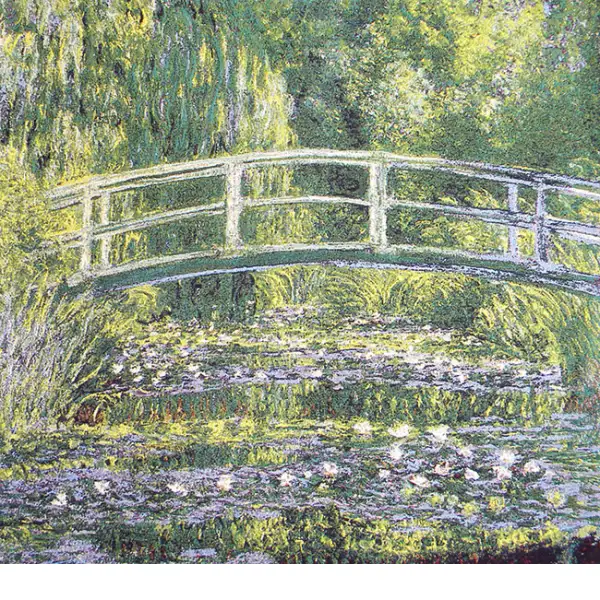Bridge At Giverny by Monet Belgian Tapestry Wall Hanging Italian Scenery Tapestries