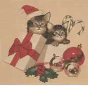 Christmas Kitties Belgian Cushion Cover | Close Up 1