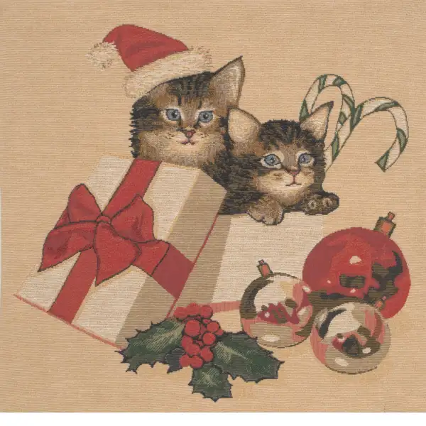 Christmas Kitties Belgian Cushion Cover Dogs & Cats