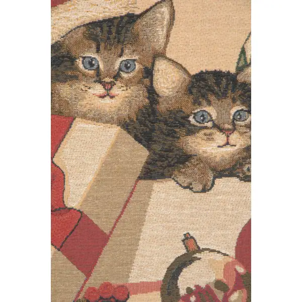 Christmas Kitties tapestry pillows