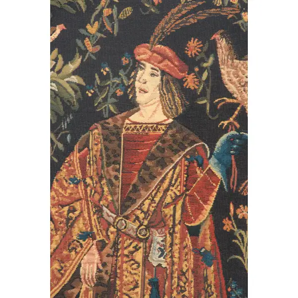 Falconer Mille Fleure Belgian Tapestry Wall Hanging Ancient Art Tapestries