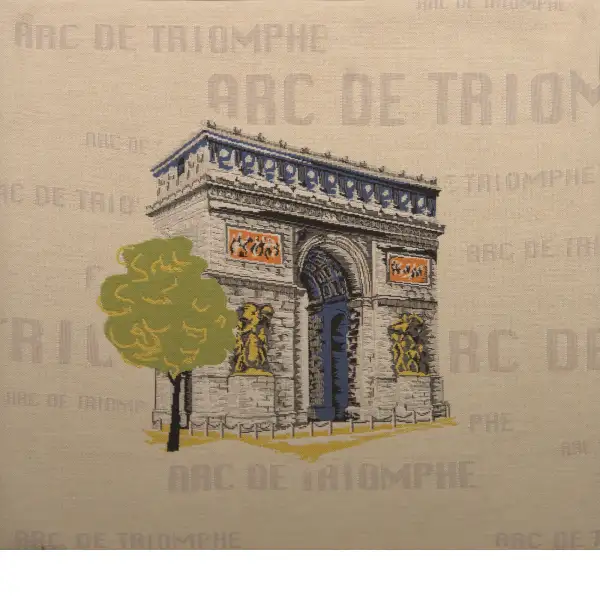 Arc De Triomphe Pop French Couch Pillow Cushion | Close Up 1