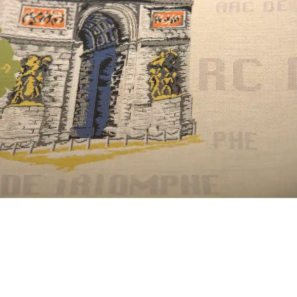 Arc De Triomphe Pop French Couch Pillow Cushion | Close Up 2