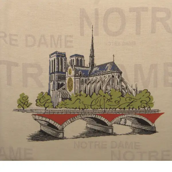 Notre Dame Pop French Couch Pillow Cushion Famous Places