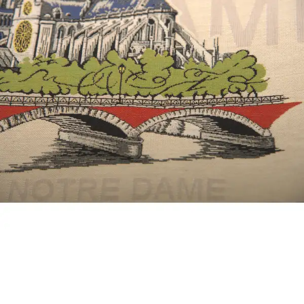 Notre Dame Pop French Couch Pillow Cushion | Close Up 2