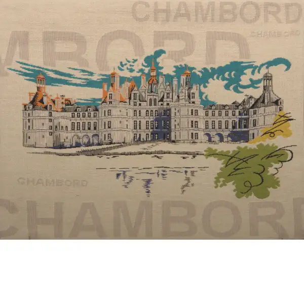 Chambord Pop French Couch Pillow Cushion Famous Places