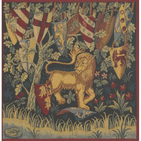 Lion Heraldique French Couch Pillow Cushion | Close Up 1
