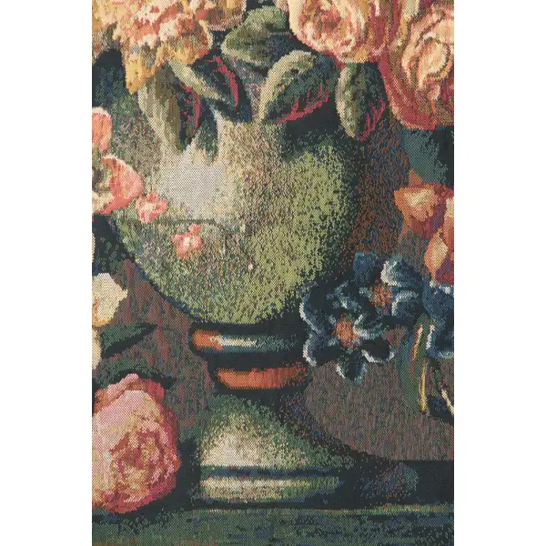 Breughel's Vase Dark Belgian Tapestry Wall Hanging Floral & Still Life Tapestries