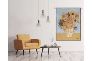 Van Gogh Sunflowers French Tapestry Wall Hanging