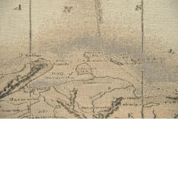 Map of West Indies North America tapestries