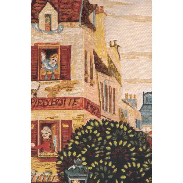 Eiffel Naif Belgian Tapestry Wall Hanging Famous Places