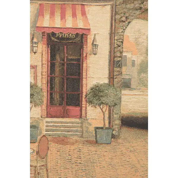 Terrasse Parisienne Belgian Tapestry Wall Hanging Shops & Cafe's