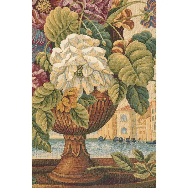Venice Balcony with Flowers Italian Tapestry Floral & Still Life Tapestries