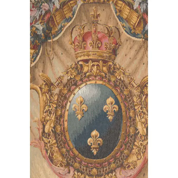 Grandes Armoiries Red French Wall Tapestry Crest & Coat of Arm Tapestries