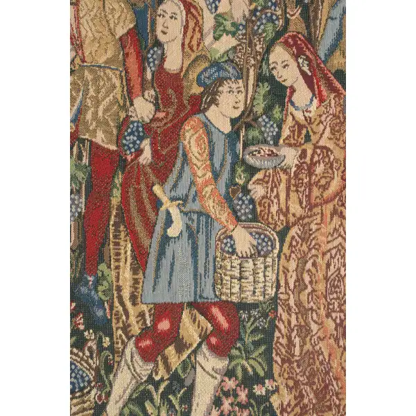 Vendage Portiere, Right Side Belgian Tapestry Wine & Feast Tapestries