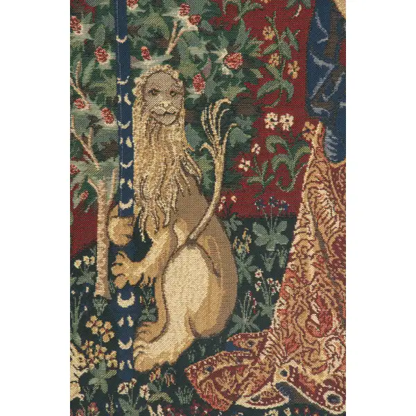 Lady and the Organ (With Border) Belgian Tapestry The Lady and the Unicorn Tapestries