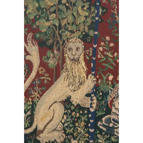 Lady and the Mirror (with Border) Belgian Tapestry The Lady and the Unicorn Tapestries