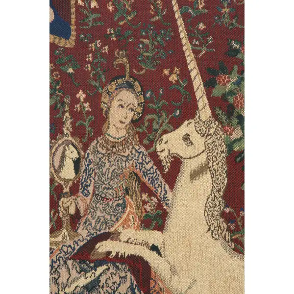Lady and the Mirror (with Border) wall art european tapestries