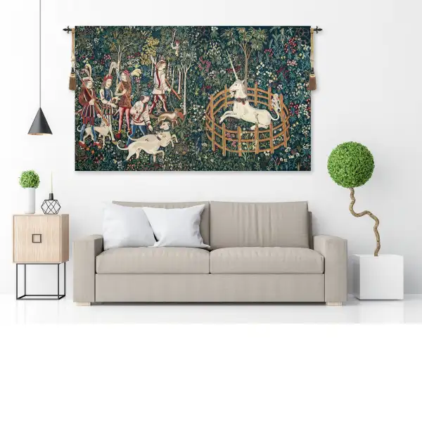 Unicorn Captive and Unicorn Hunt Belgian Tapestry Medieval Tapestries