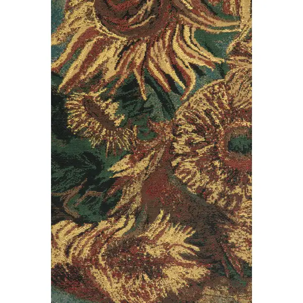 Sunflowers, Gold Belgian Tapestry Floral & Still Life Tapestries