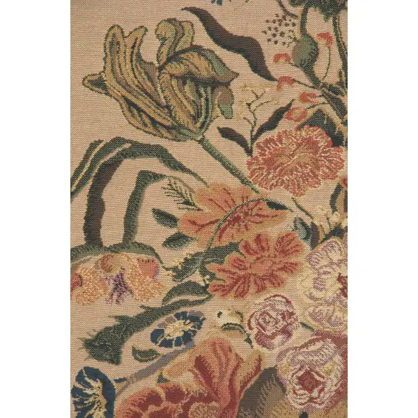 Mignon Bouquet, Beige Belgian Tapestry Floral & Still Life Tapestries
