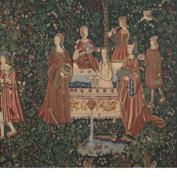 Bath and Reading in the Garden Belgian Tapestry 16th & 17th Century Tapestries