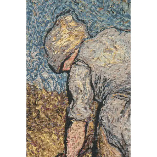 Van Gogh's Flax Harvest Belgian Tapestry People