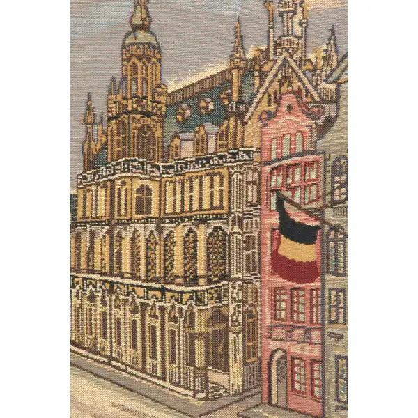 Brussels Place Belgian Tapestry Castle & Monument Tapestry