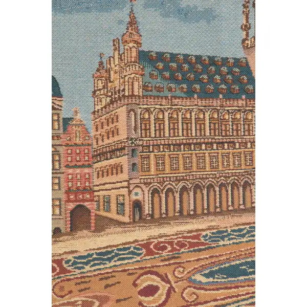 Brussels Place II Belgian Tapestry Castle & Monument Tapestry