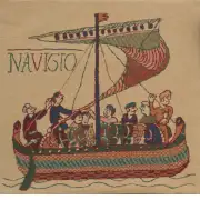 Bayeux Navigo Belgian Cushion Cover - 16 in. x 16 in. Cotton/Viscose/Polyester by Charlotte Home Furnishings | Close Up 1