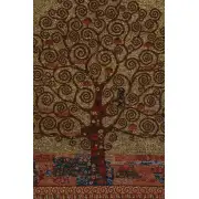 C Charlotte Home Furnishings Inc Tree of Life I European Cushion Cover | Decorative Cushion Case with Cotton Viscose & Polyester | 16x16 Inch Cushion Cover for Living Room Couches | by Gustav Klimt | Close Up 2