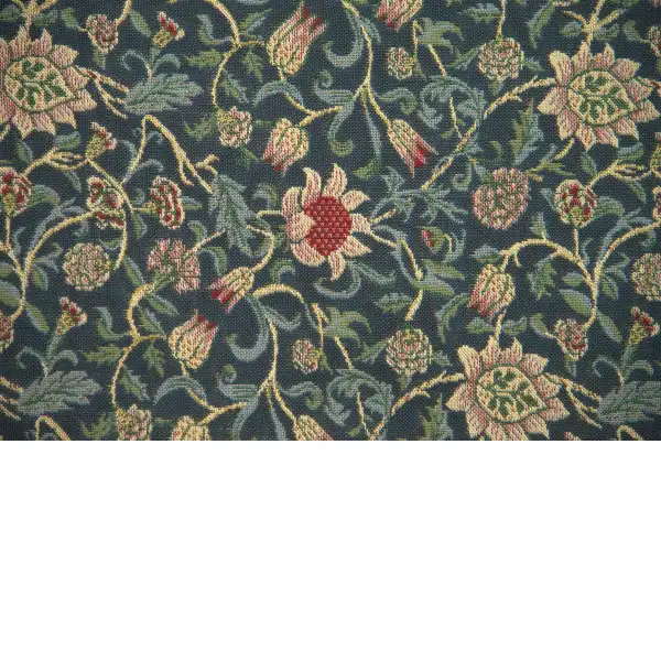 Fleurs De Morris Belgian Throw - 59 in. x 59 in. Cotton/Viscose/Polyester by William Morris | Close Up 1
