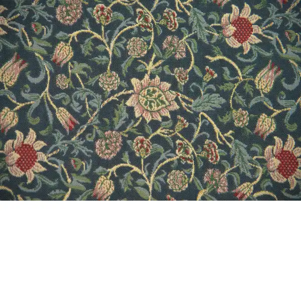 Fleurs De Morris Belgian Throw - 59 in. x 59 in. Cotton/Viscose/Polyester by William Morris | Close Up 2