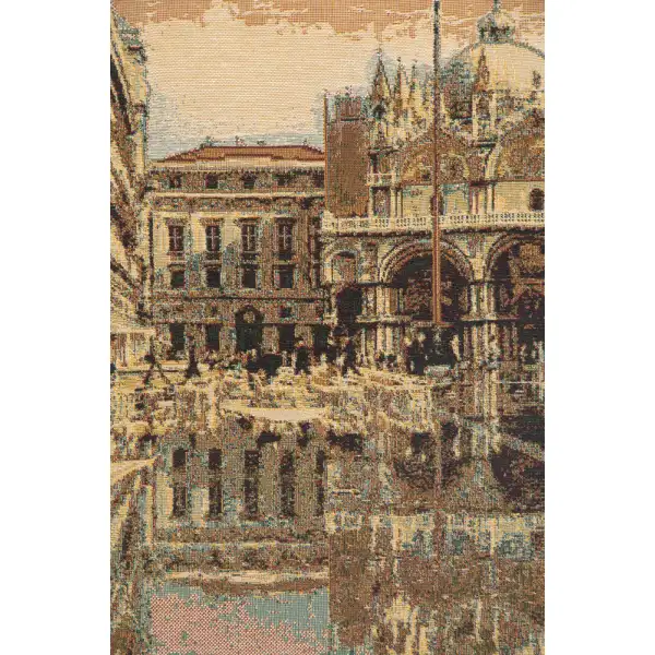Alta Marea in Piazza San Marco Italian Tapestry Famous Places