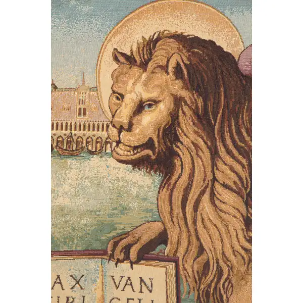 Lion Arrives in Venice Italian Tapestry Object & Element Tapestries