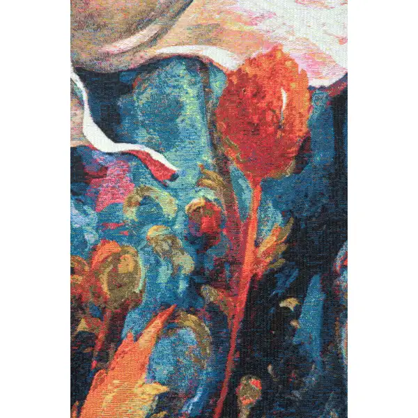 In Your Light Blue Belgian Tapestry Wall Hanging Floral & Still Life Tapestries