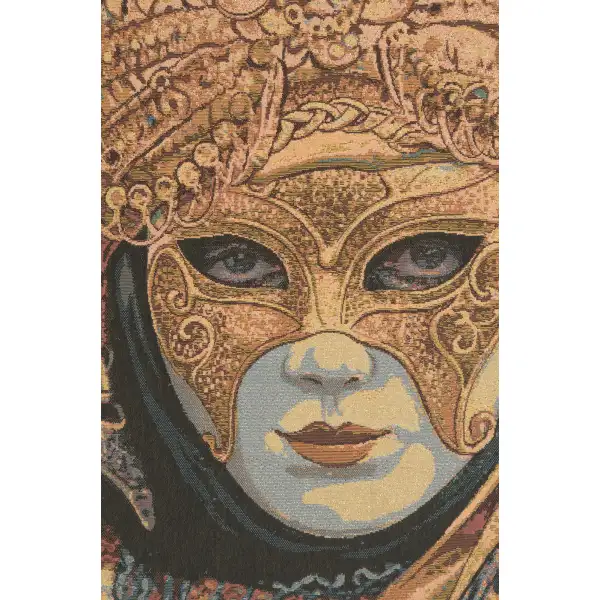 Mask on the Foreground Italian Tapestry Venetian Masks