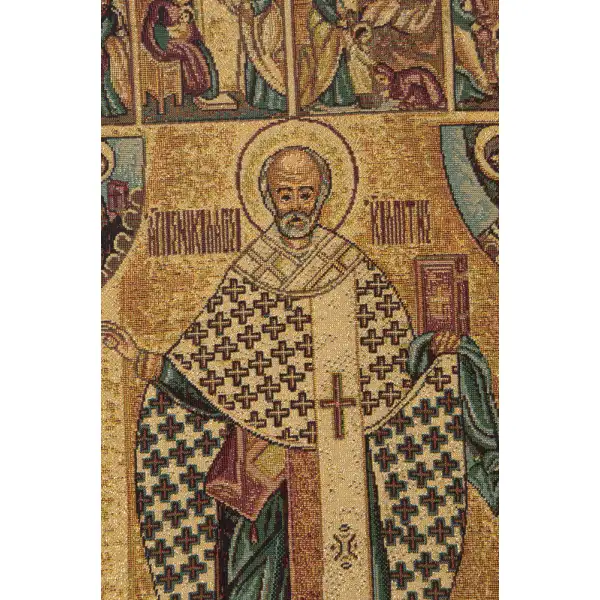 Saint Nicholas with Lurex wall art european tapestries