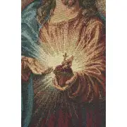 Sacred Heart Of Christ European Tapestries - 12 in. x 20 in. Cotton/Polyester/Viscose by Charlotte Home Furnishings | Close Up 2
