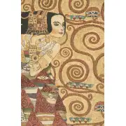 The Waited For European Tapestries - 16 in. x 31 in. Cotton/Polyester/Viscose by Gustav Klimt | Close Up 1