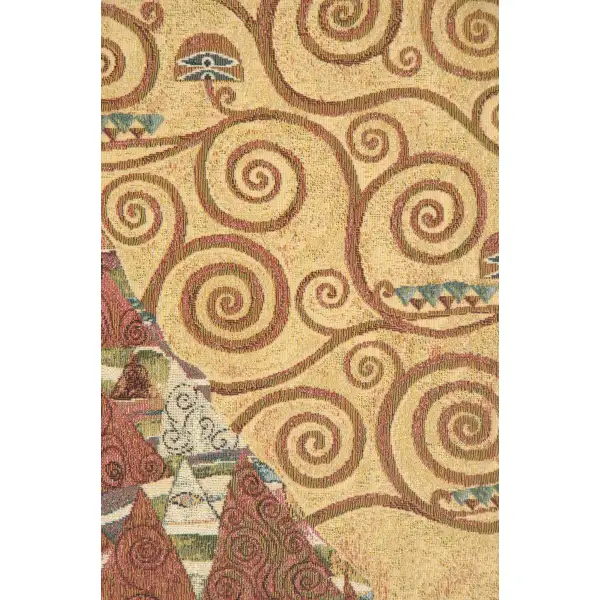 The Waited For European Tapestries - 16 in. x 31 in. Cotton/Polyester/Viscose by Gustav Klimt | Close Up 2