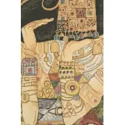 The Waited For By Klimt European Tapestries - 16 in. x 16 in. Cotton/Polyester/Viscose by Gustav Klimt | Close Up 1